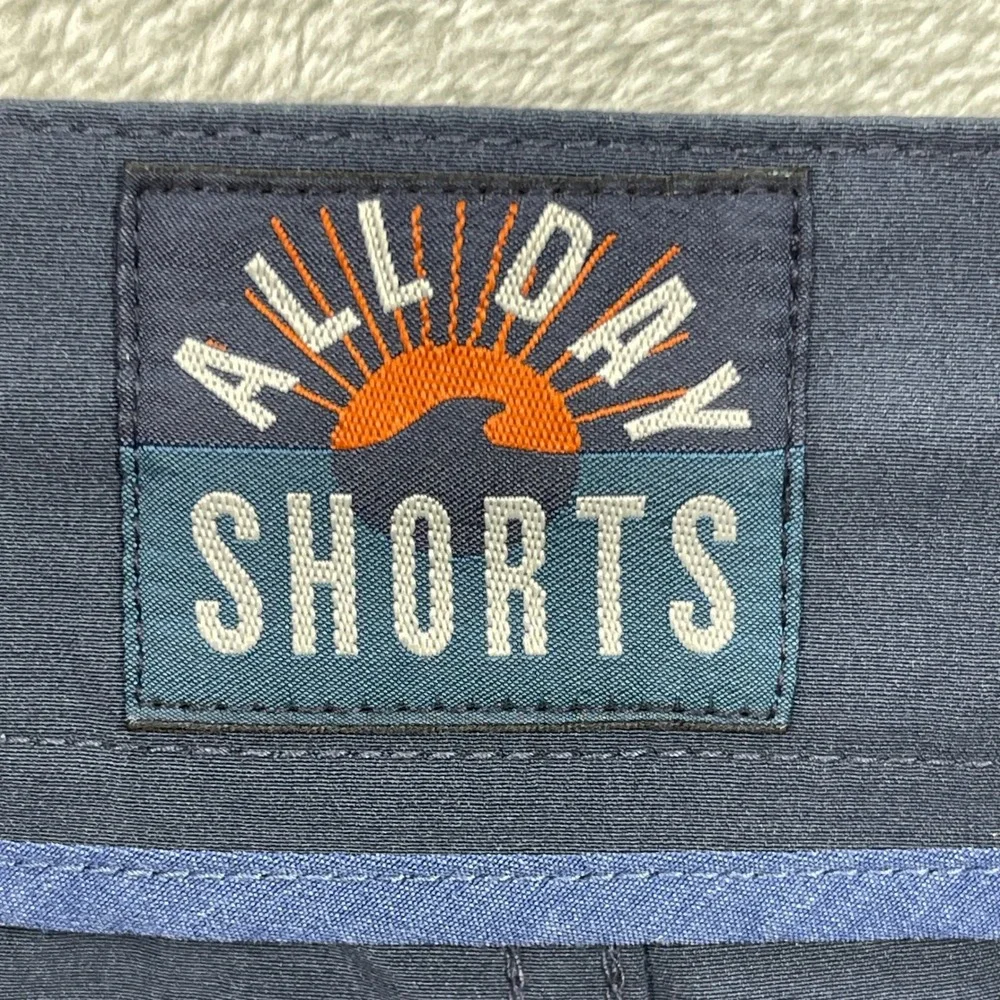 Faherty All Day Shorts Mens 42 Navy Blue Hybrid Swim Performance Stretch